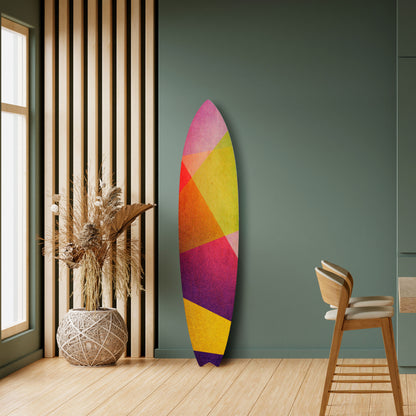 VIVID GEOMETRY Dekorativní panel ve tvaru surfu
