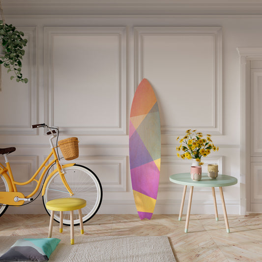 BRIGHT GEOMETRY Dekorativní panel ve tvaru surfu