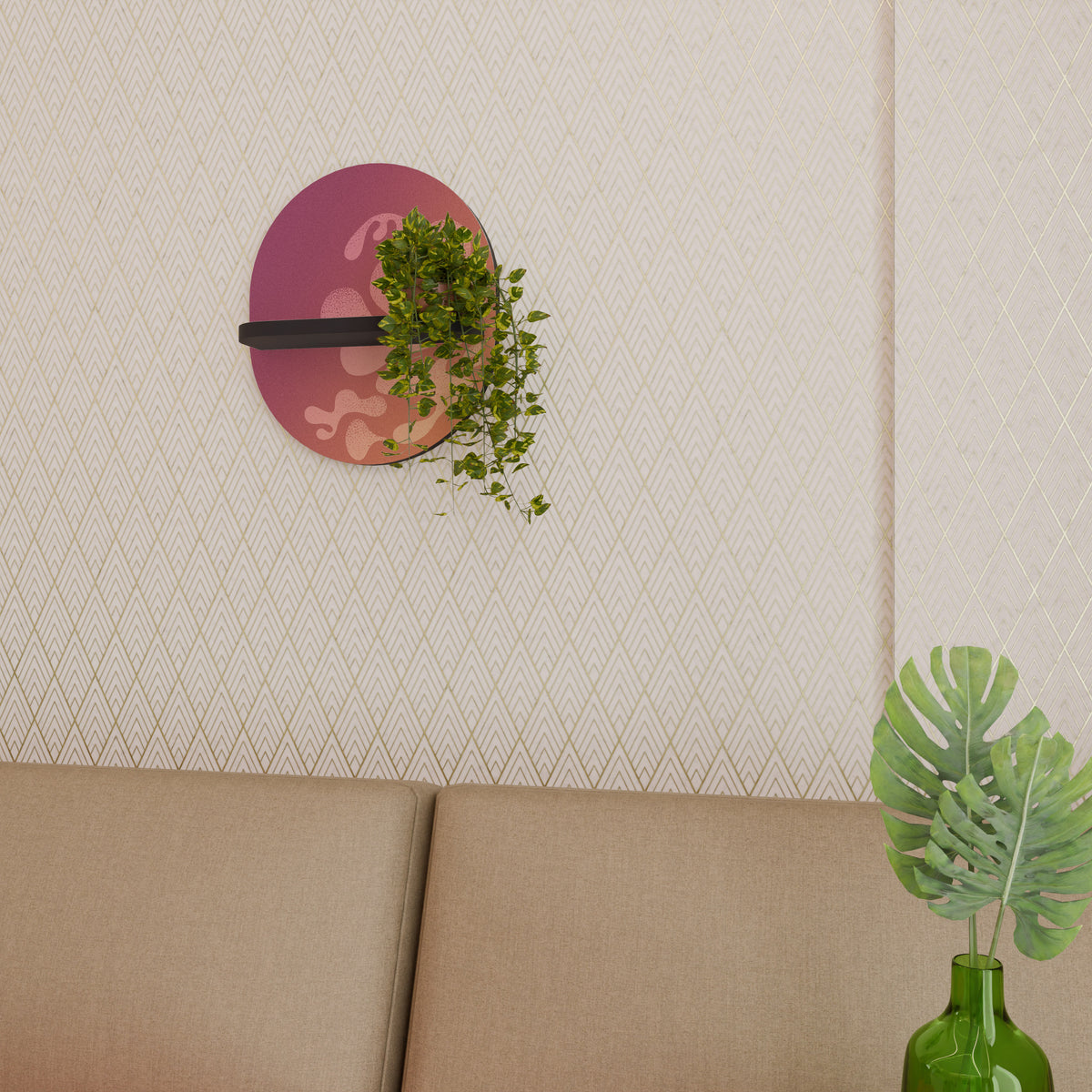 IRREGULAR PINK Designová police