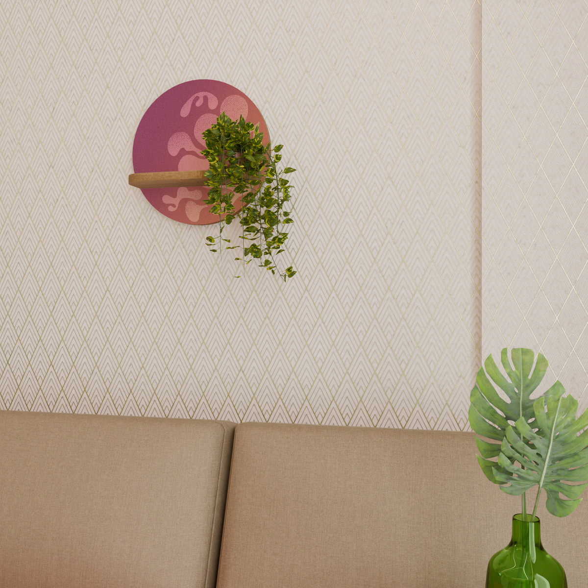 IRREGULAR PINK Designová police