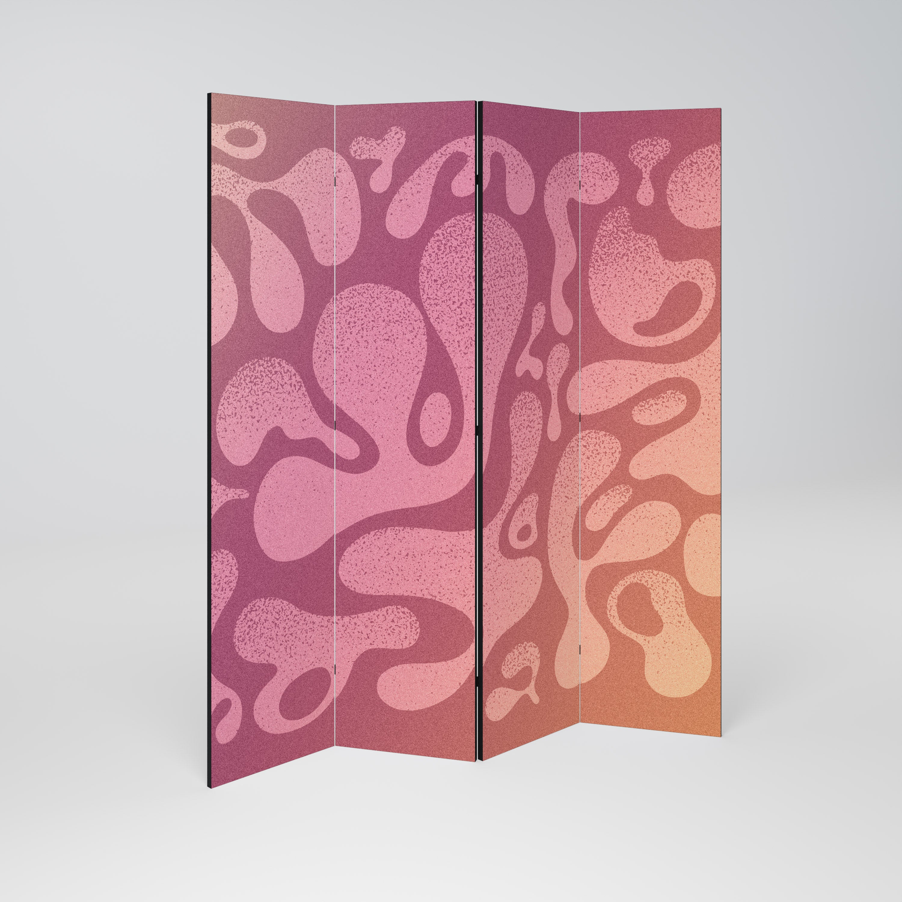 IRREGULAR PINK 4-Panel Room Divider