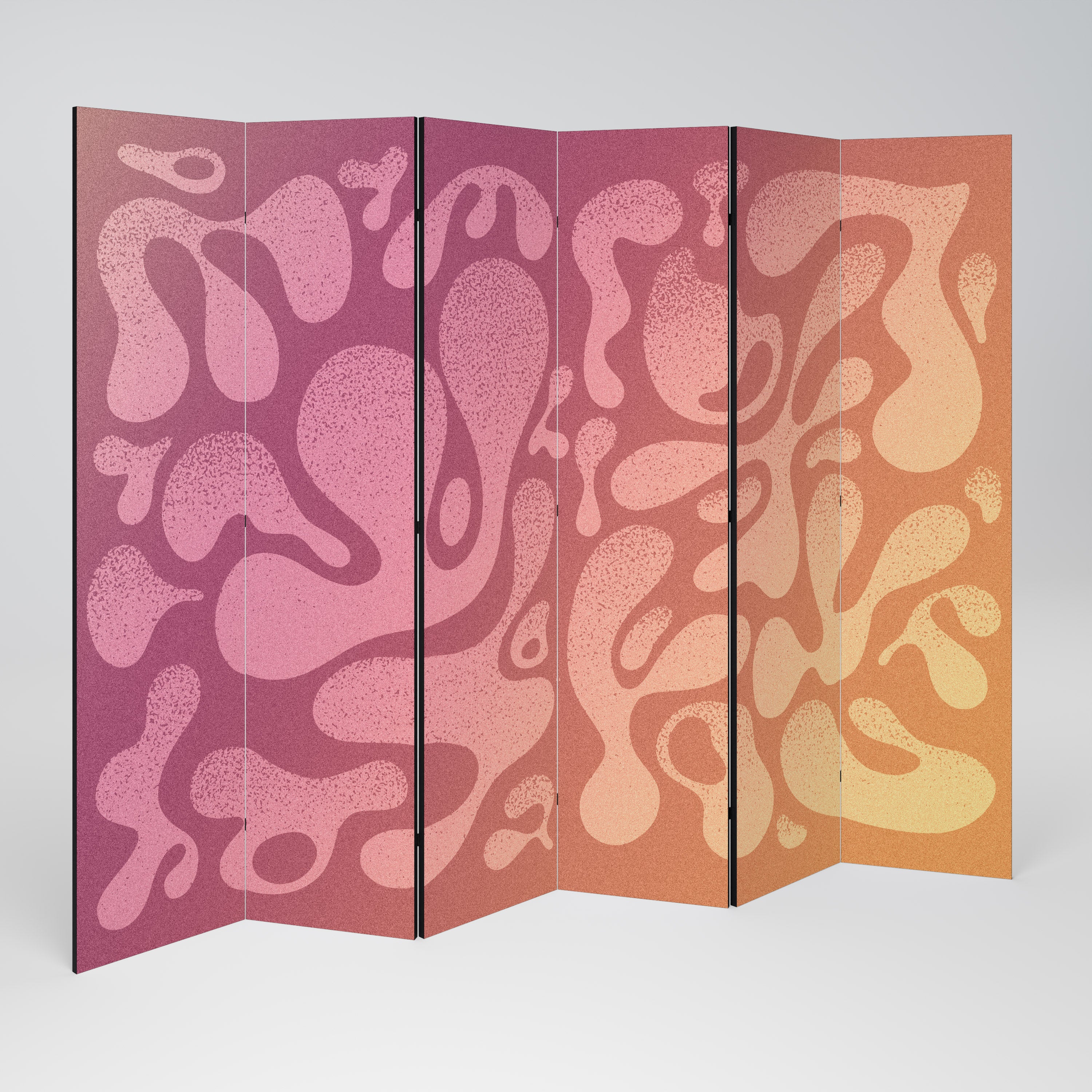 IRREGULAR PINK 6-Panel Room Divider