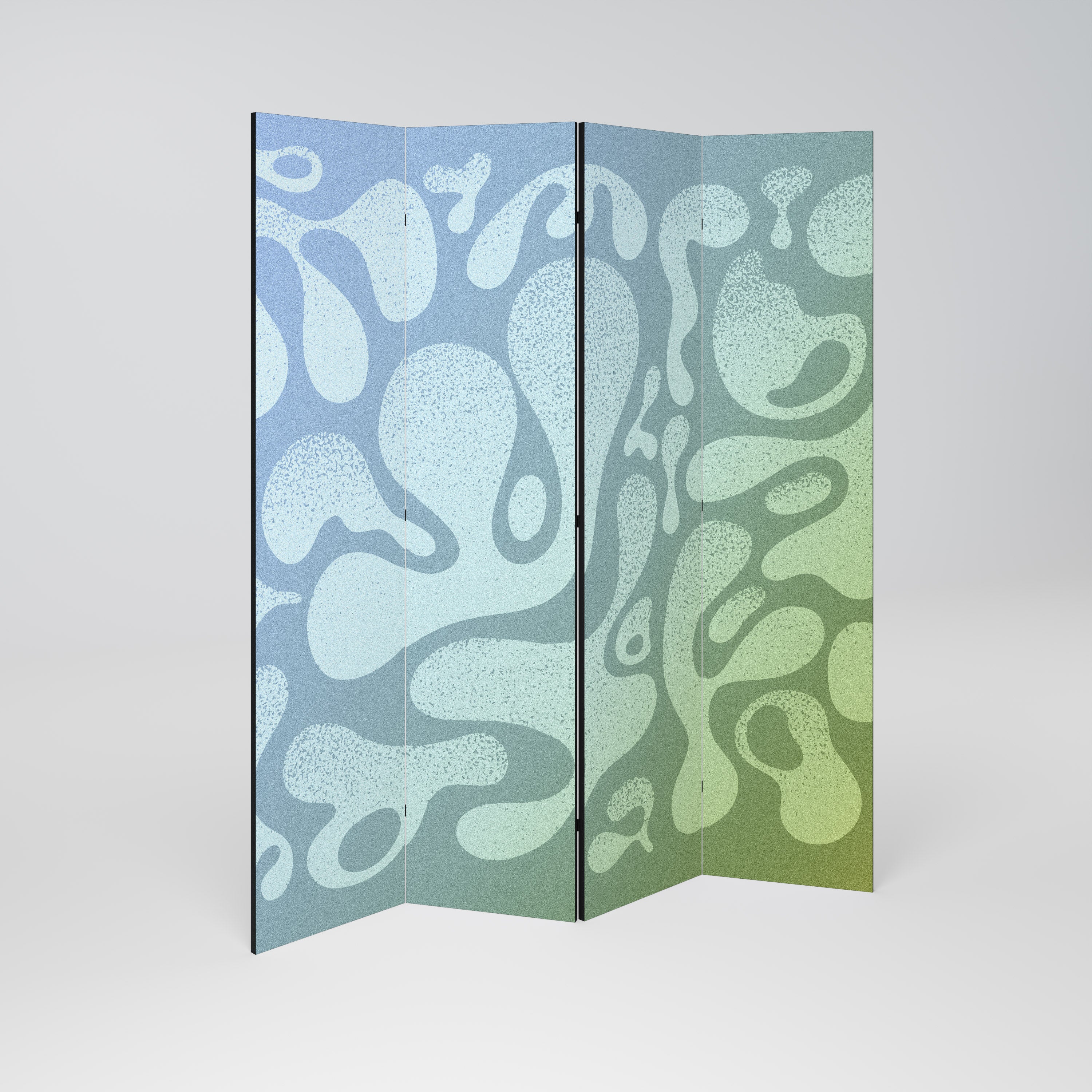 IRREGULAR BLUE 4-Panel Room Divider