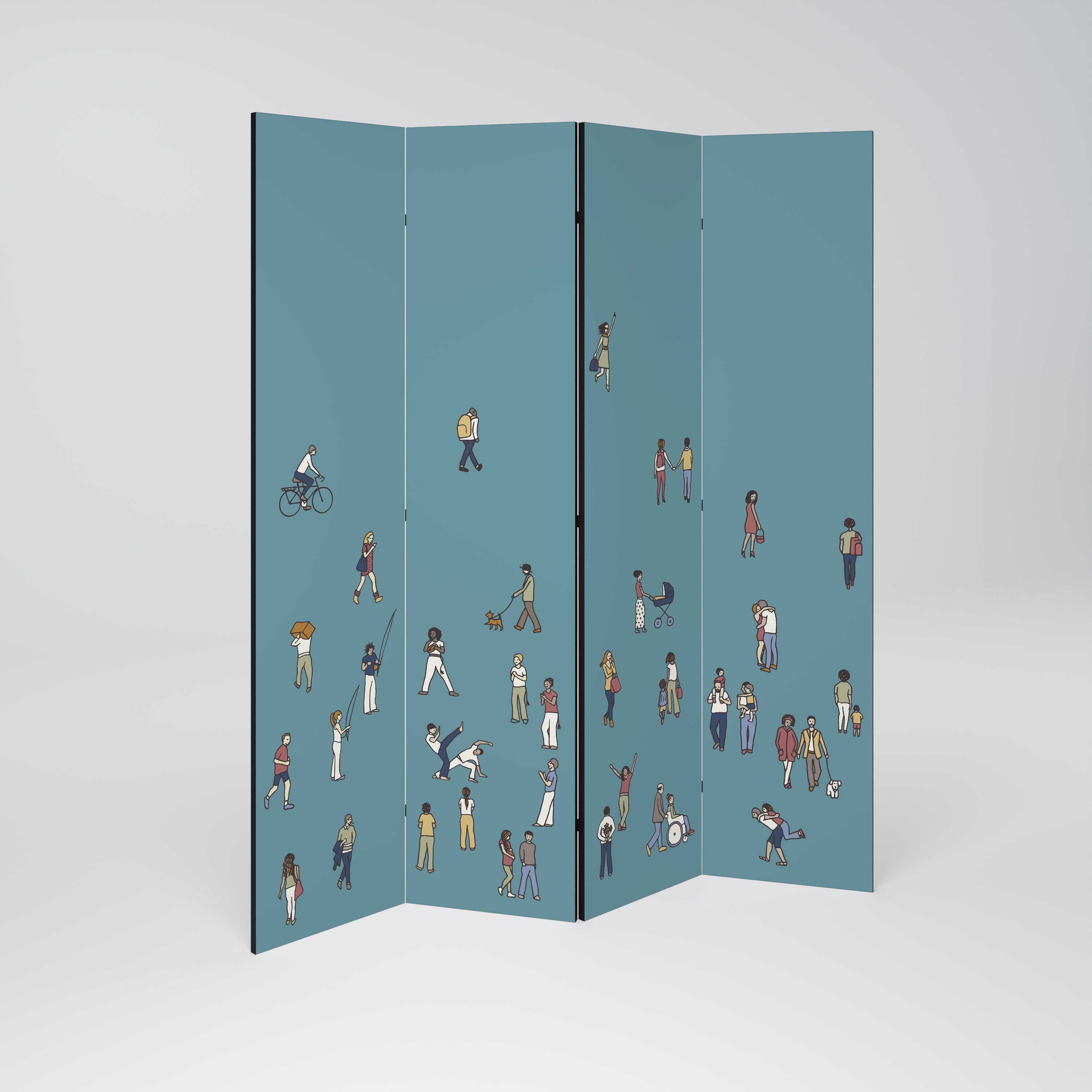COLLECTIVE STREAM 4-Panel Room Divider