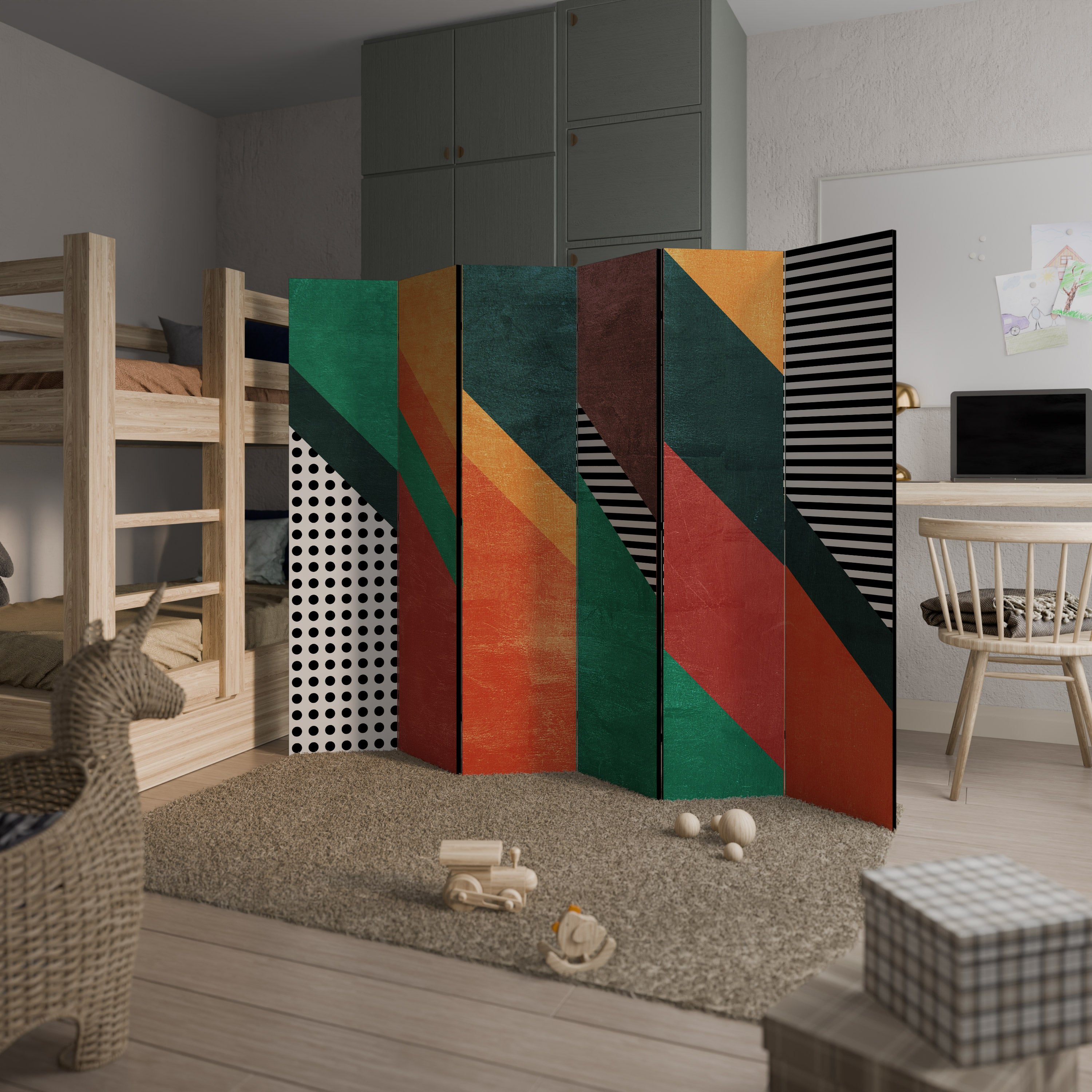 MAKESHIFT ARTISTRY 6-Panel Room Divider