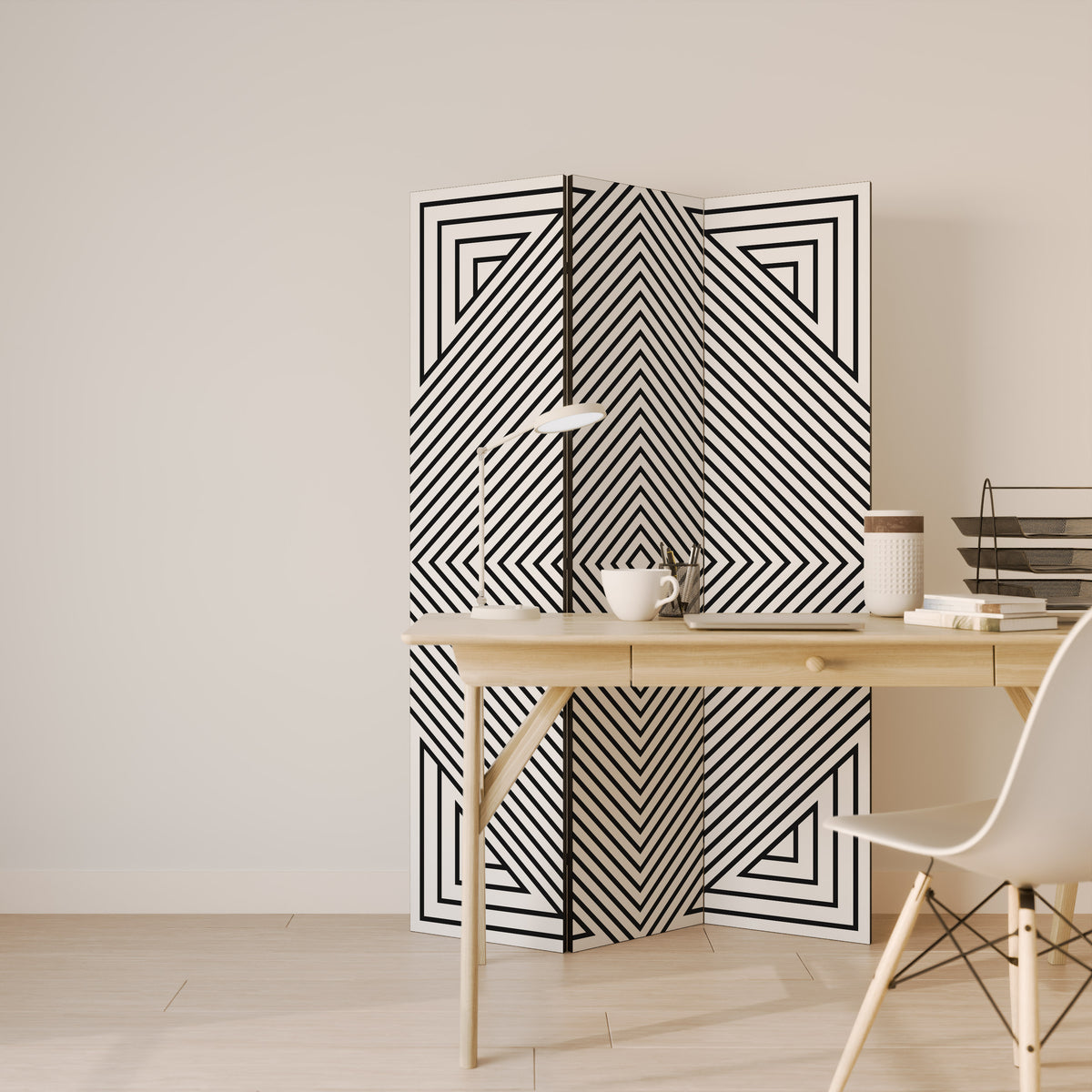 POLYGON ILLUSION 3dílný paraván