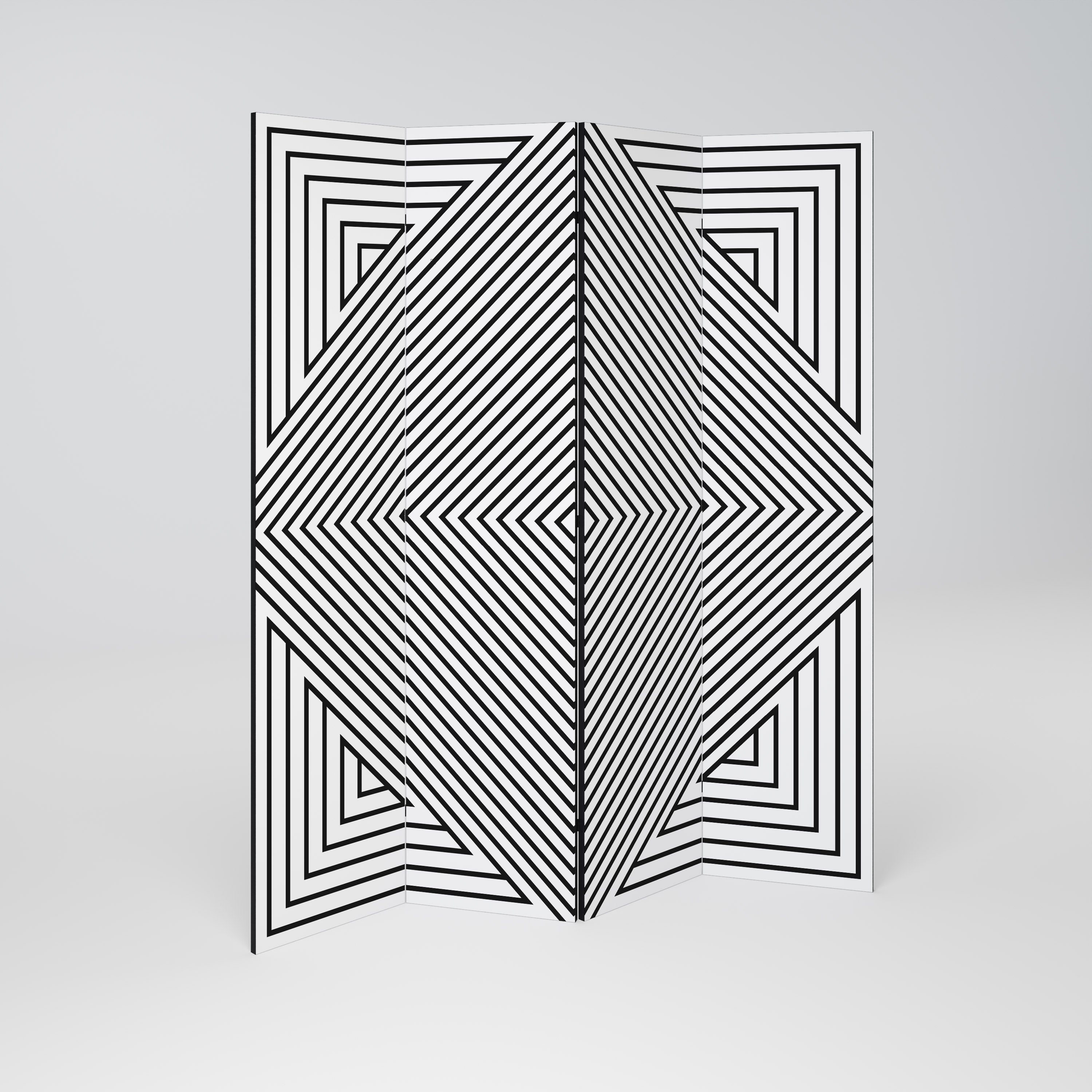 POLYGON ILLUSION 4dílný paraván