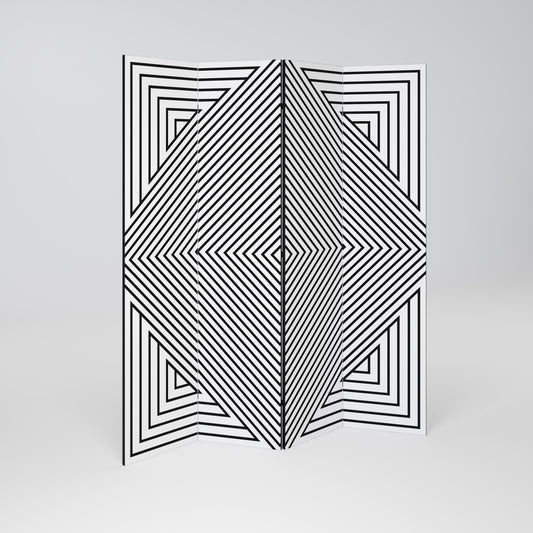 POLYGON ILLUSION 4dílný paraván