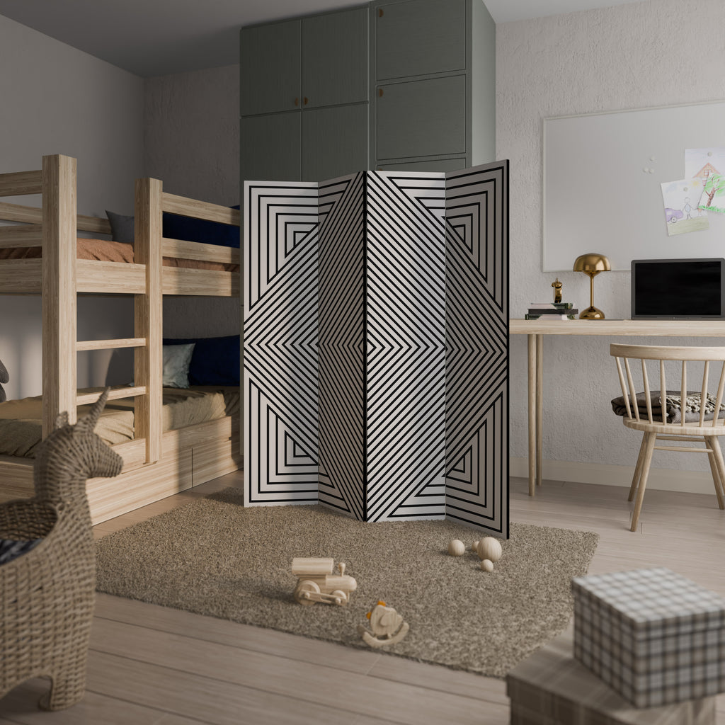POLYGON ILLUSION 4dílný paraván
