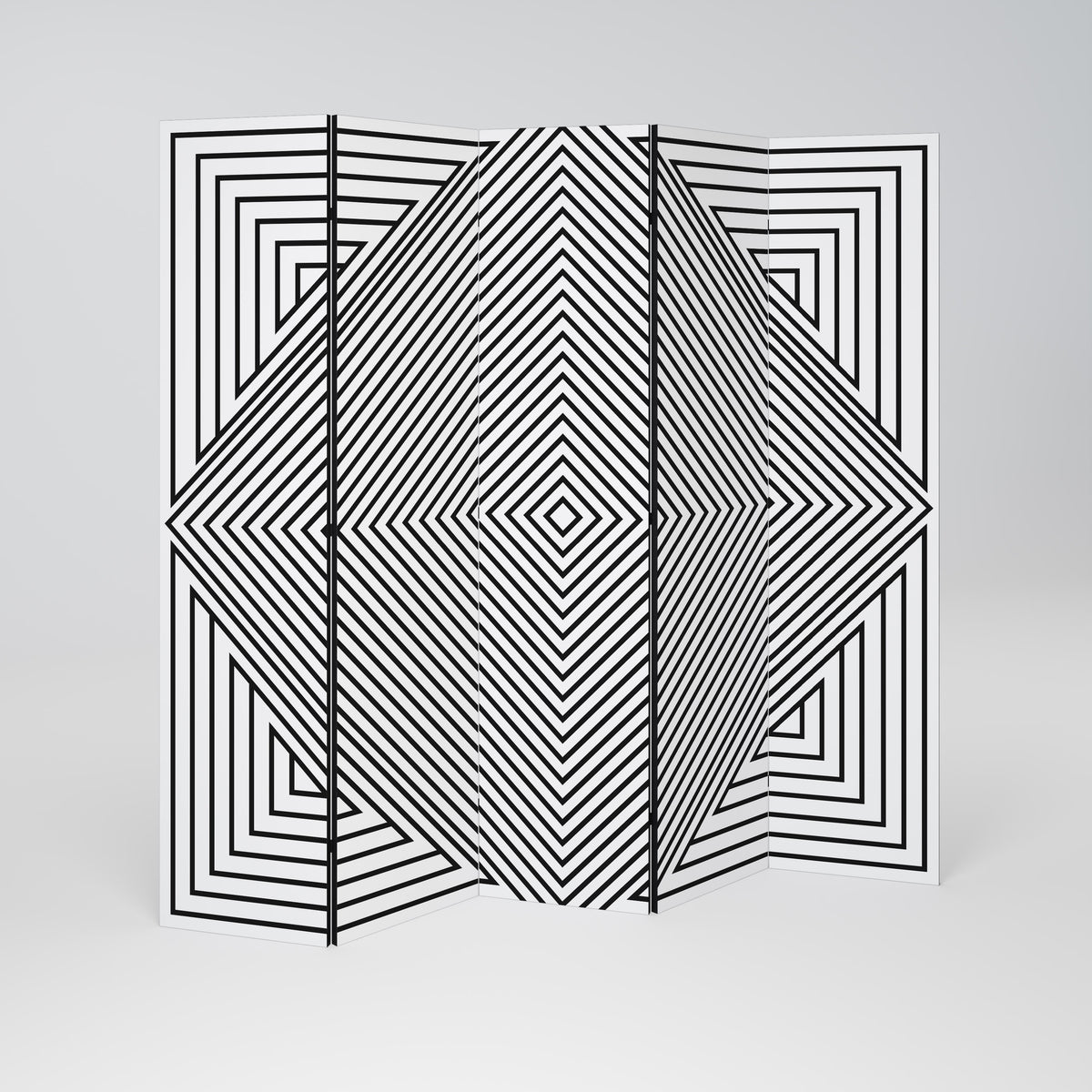 POLYGON ILLUSION 5dílný paraván