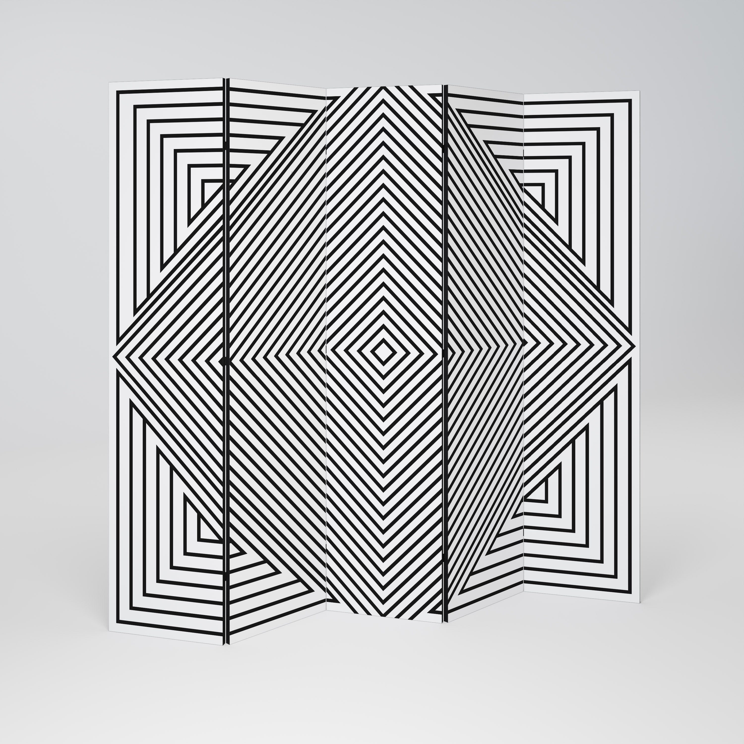 POLYGON ILLUSION 5dílný paraván