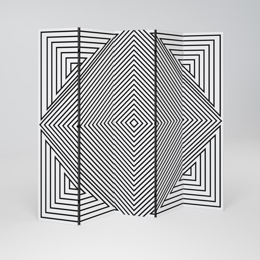 POLYGON ILLUSION 5dílný paraván