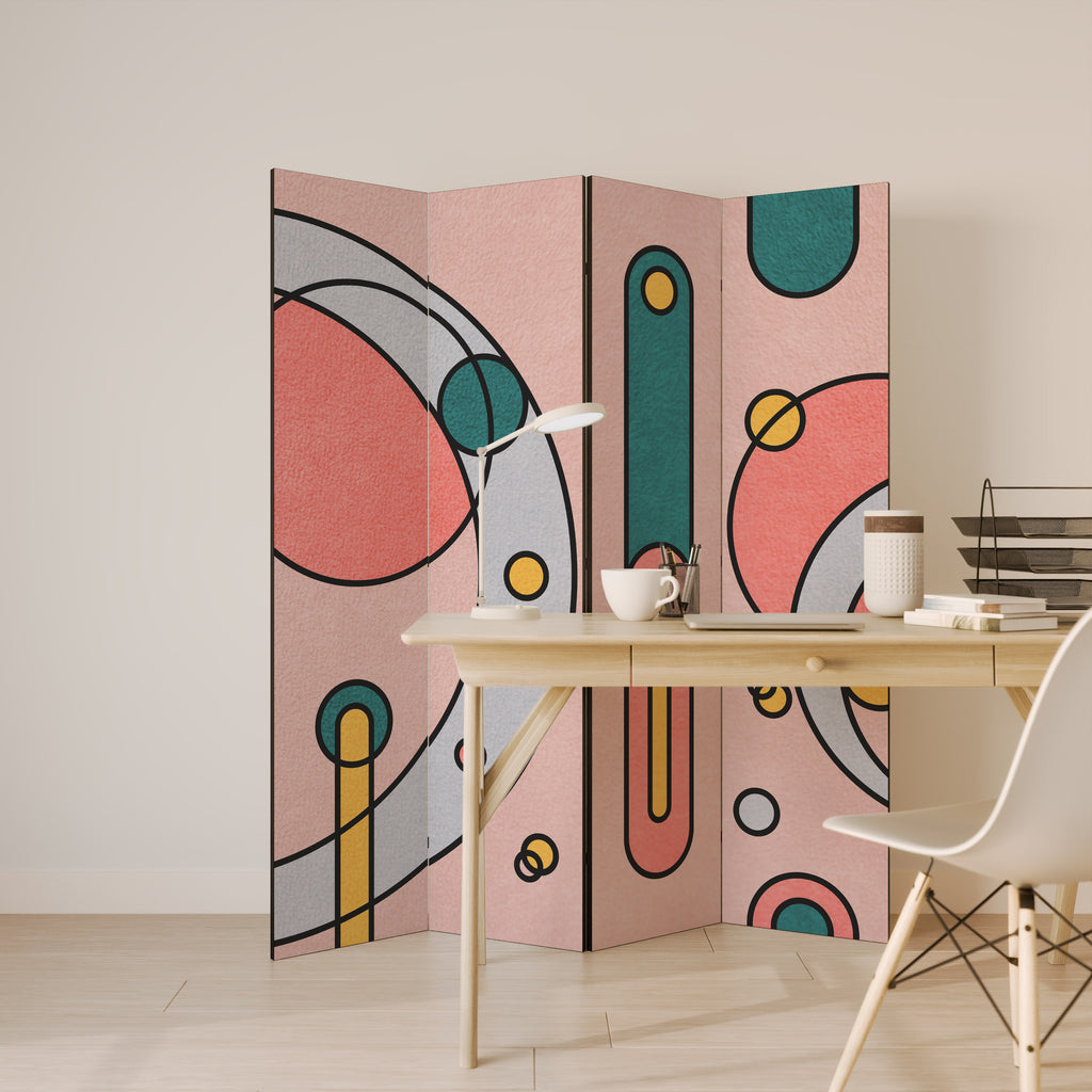 GOSSAMER ECHOES 4-Panel Room Divider