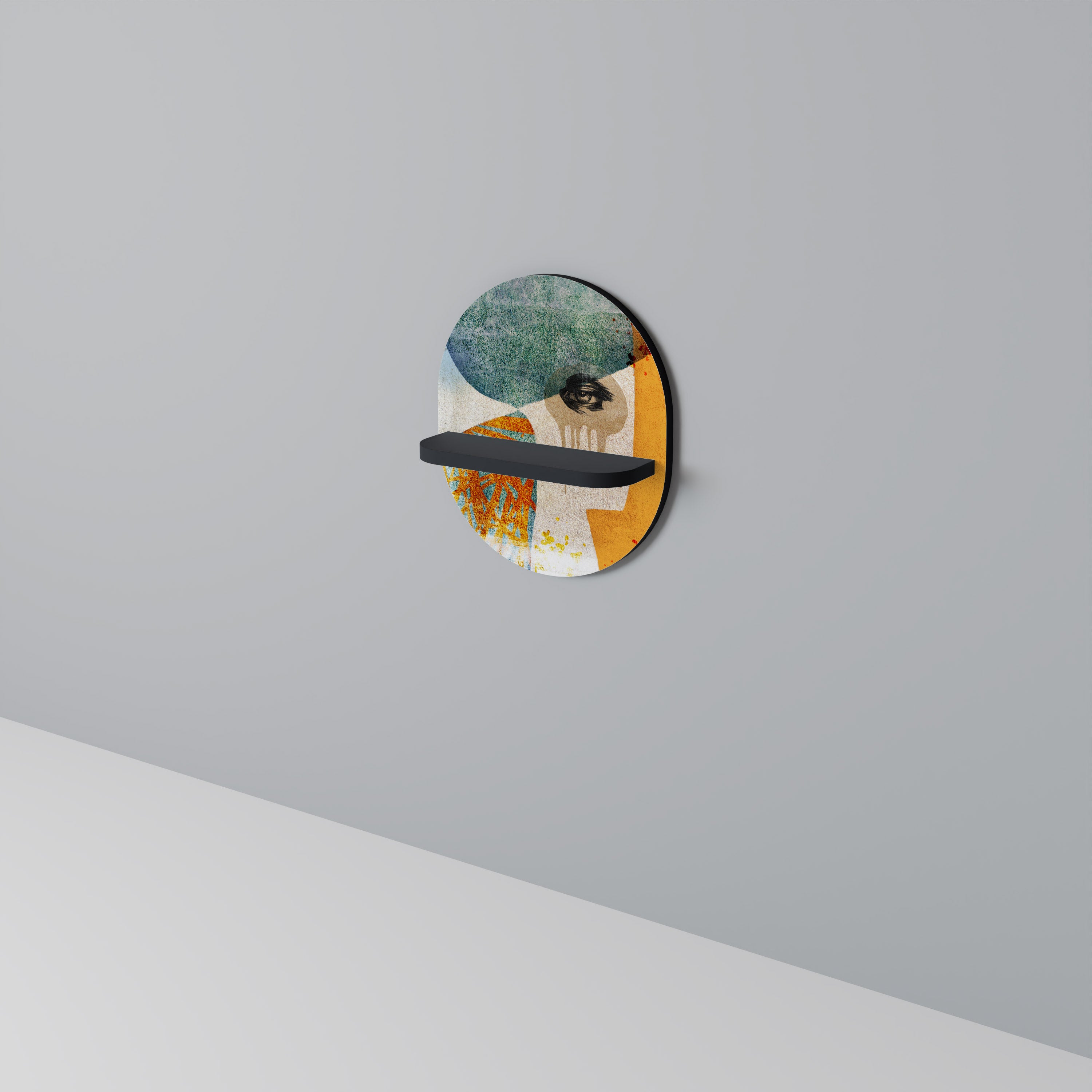 ABSTRACT FACES Art Shelf