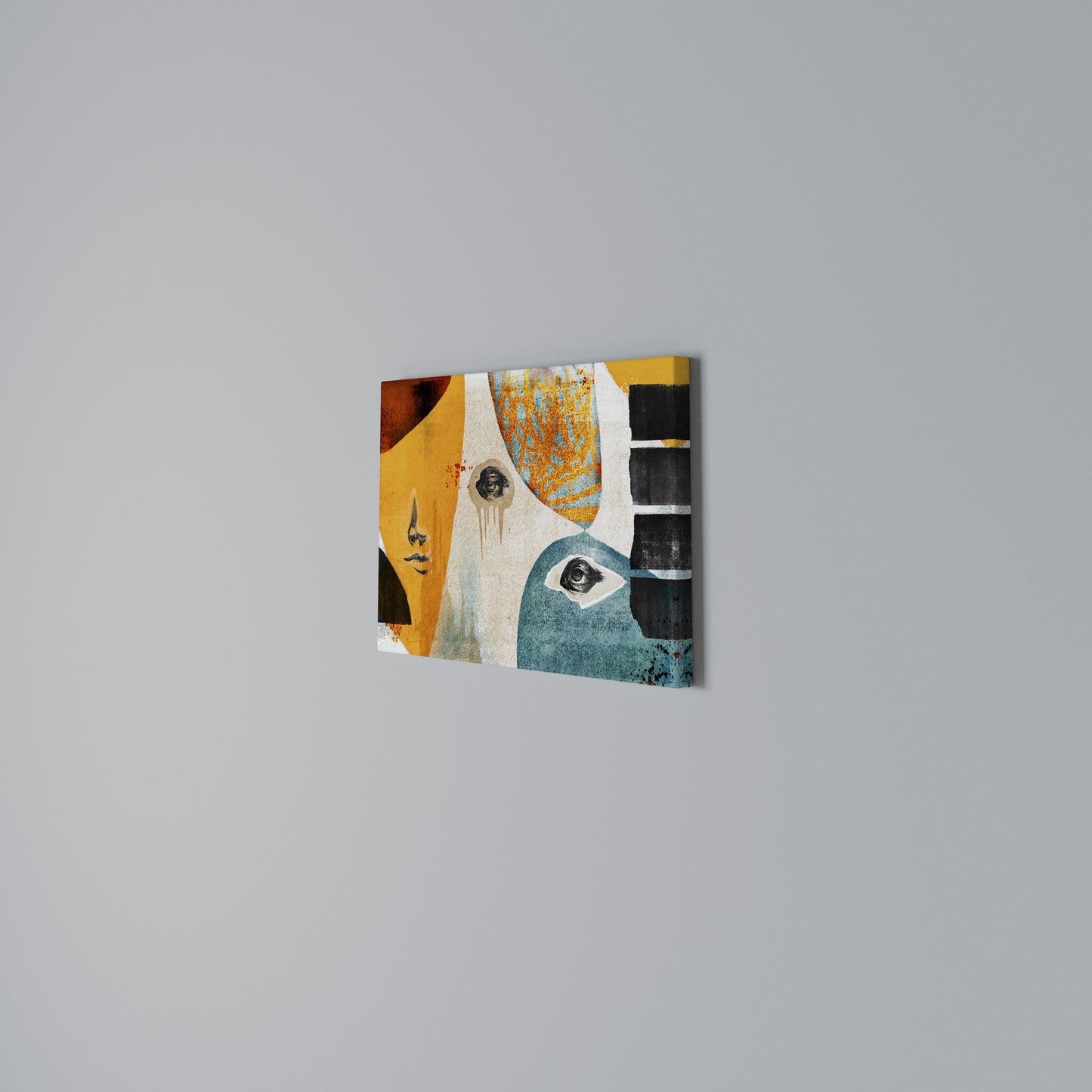 ABSTRACT FACES Horizontal Canvas Print