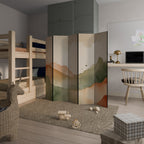 WATERCOLOUR PEAKS 5dílný paraván