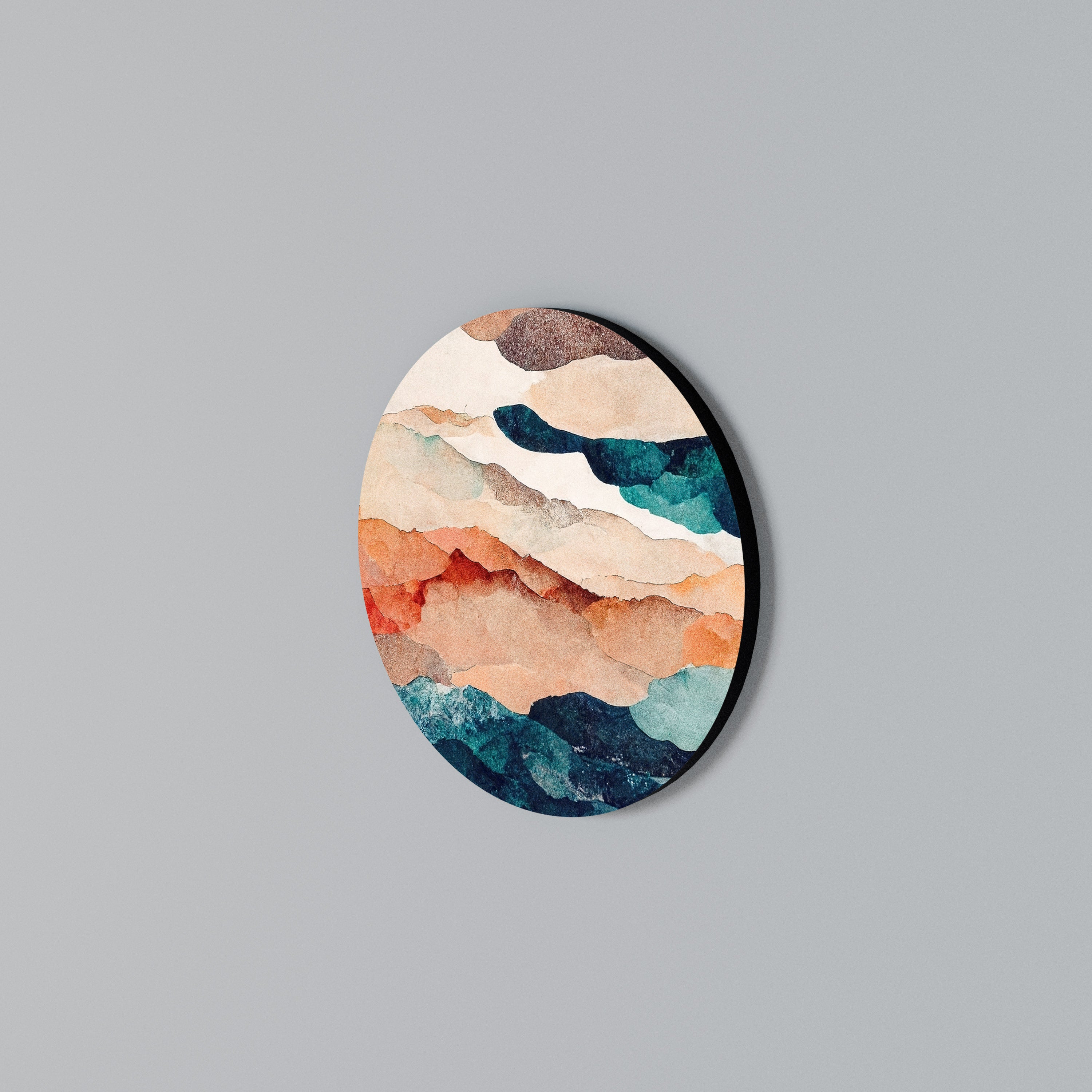 ABSTRACT LANDSCAPE Round Wall Art