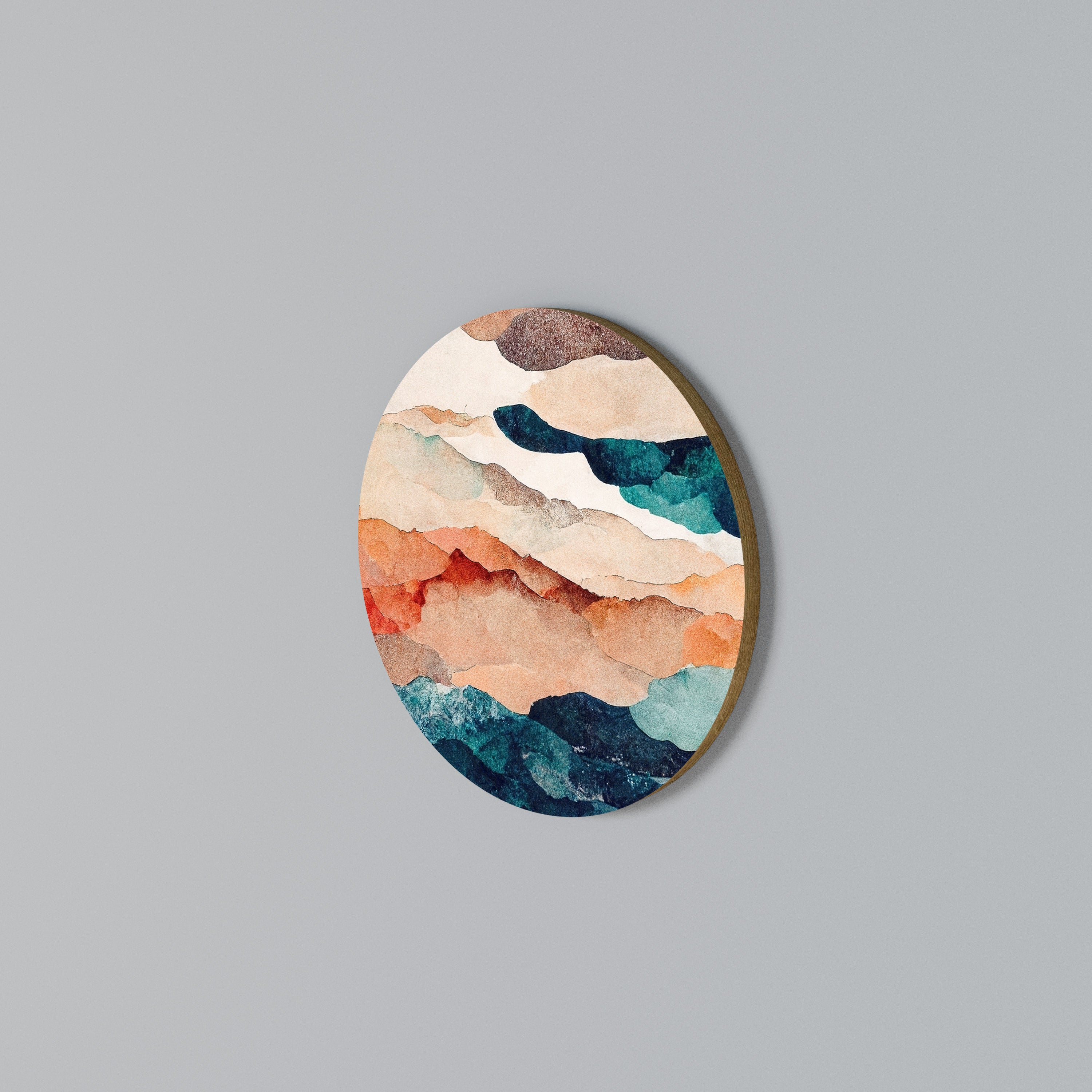 ABSTRACT LANDSCAPE Round Wall Art