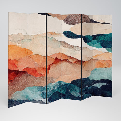 ABSTRACT LANDSCAPE 6-Panel Room Divider