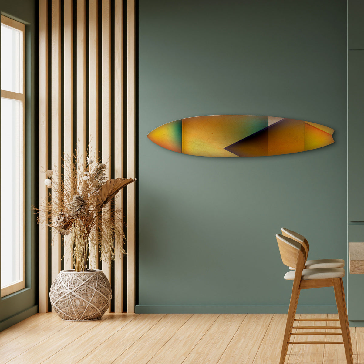 PIERCING SHARPNESS Dekorativní panel ve tvaru surfu