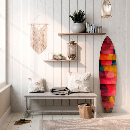 COLORFUL SOUNDS Dekorativní panel ve tvaru surfu