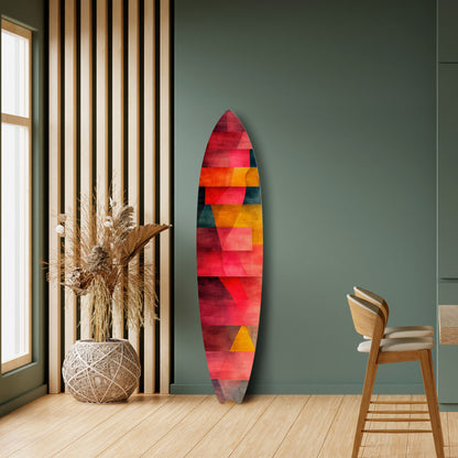 COLORFUL SOUNDS Dekorativní panel ve tvaru surfu