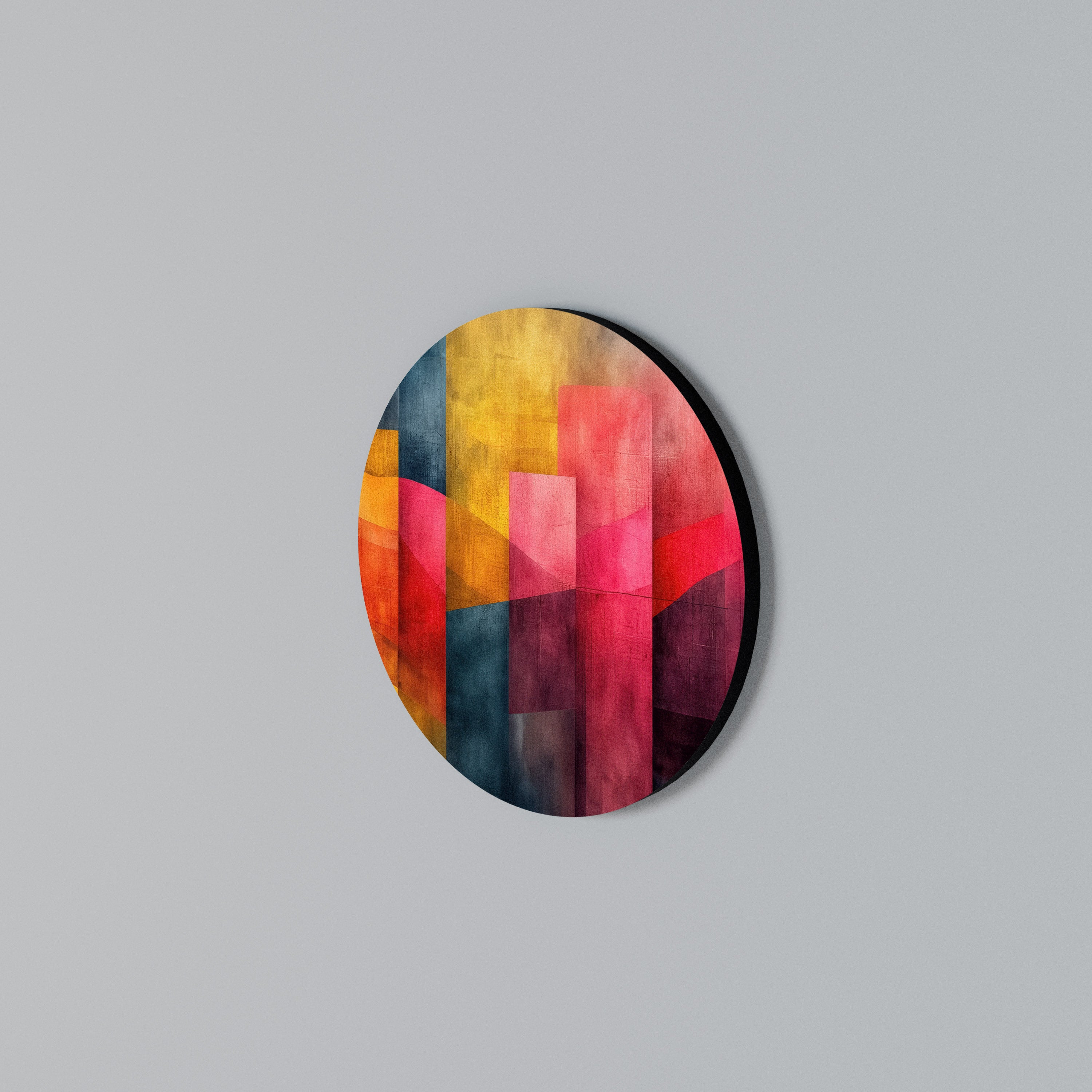 COLORFUL SOUNDS Round Wall Art