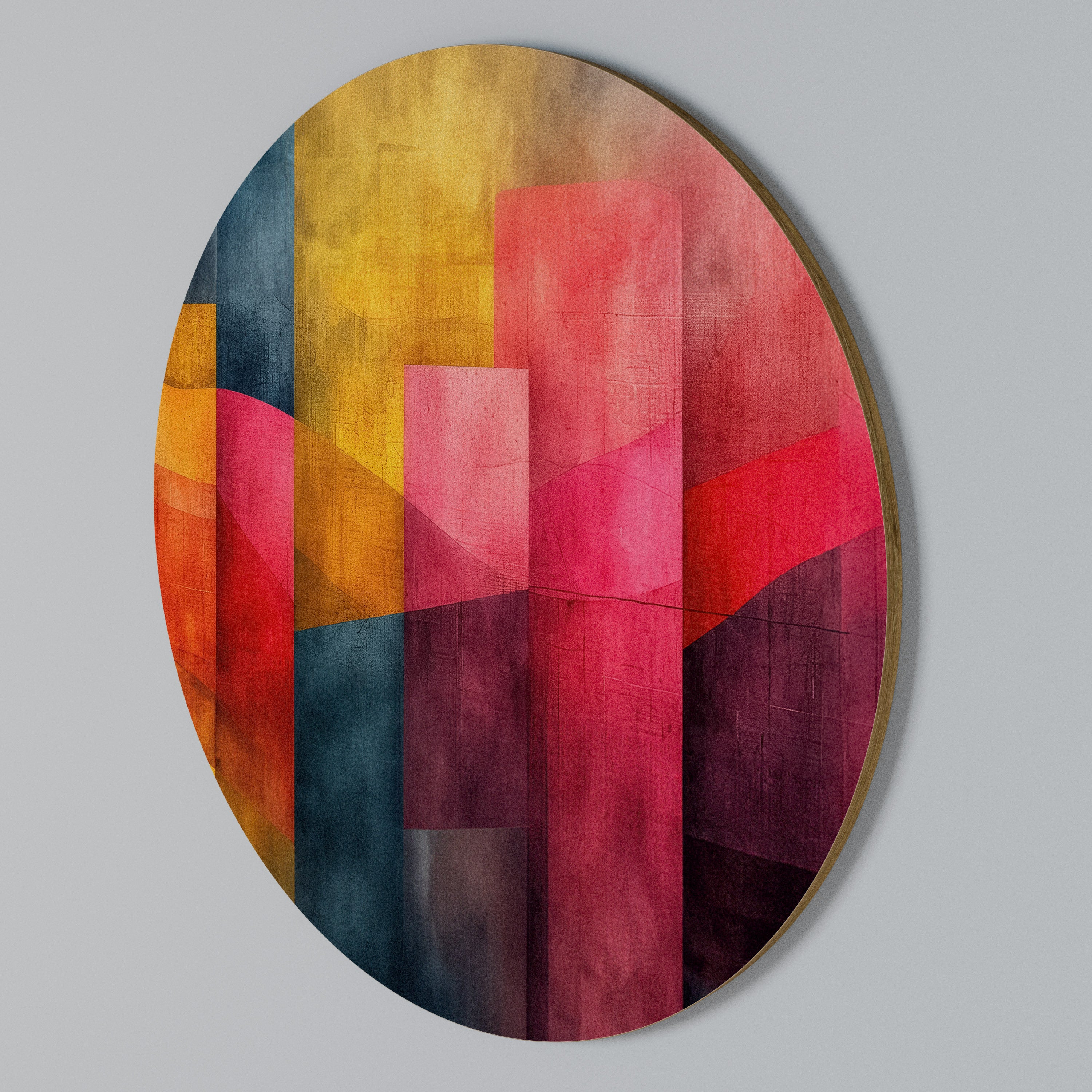 COLORFUL SOUNDS Round Wall Art