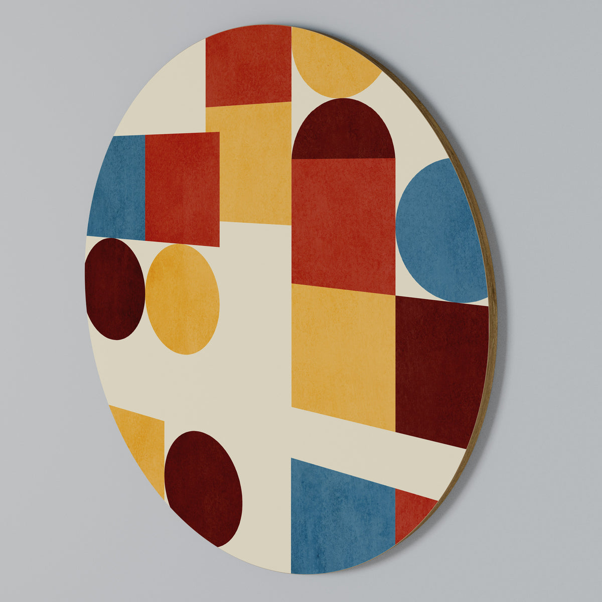 GEOMETRIC PUZZLE Kulatá nástěnná dekorace