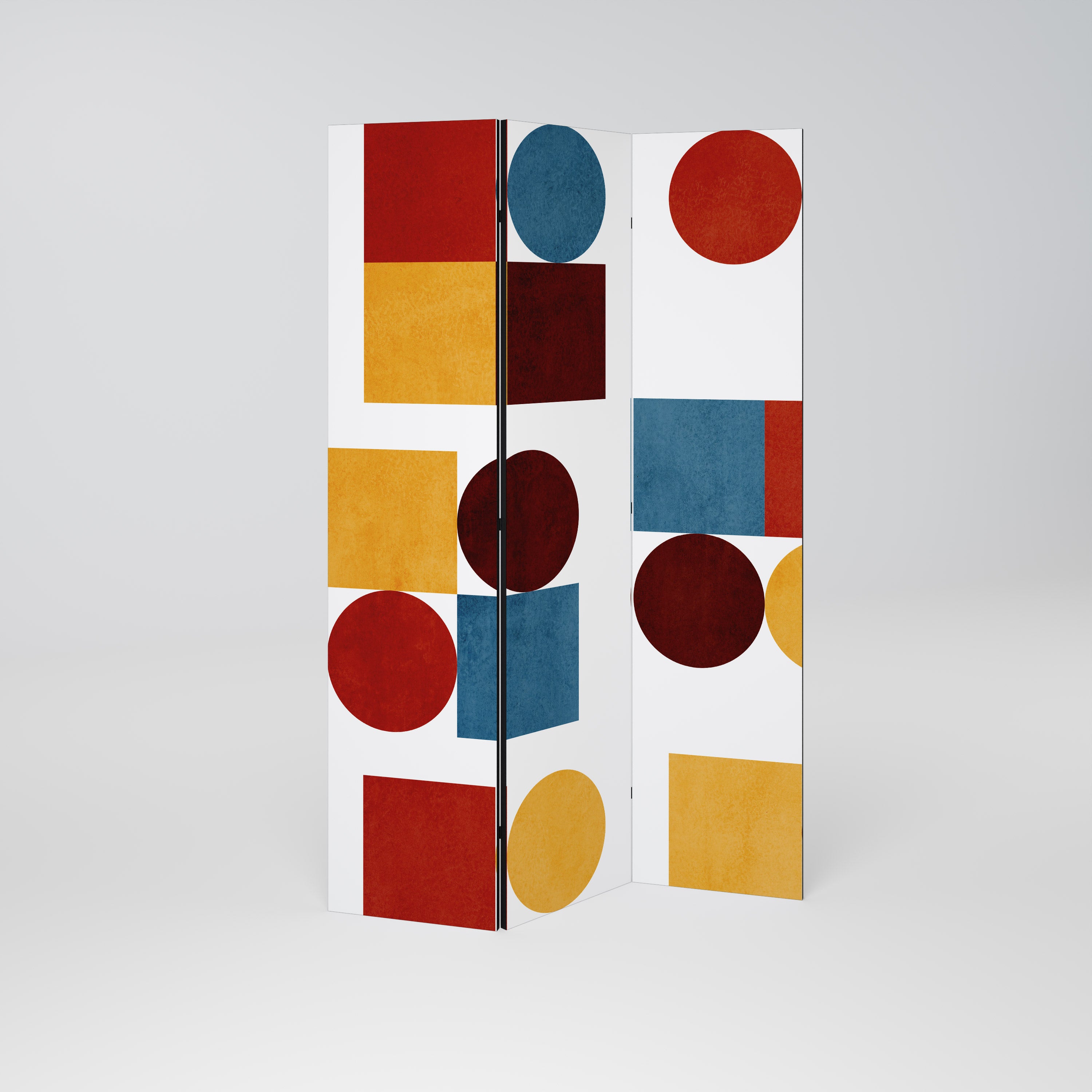 GEOMETRIC PUZZLE 3-Panel Room Divider