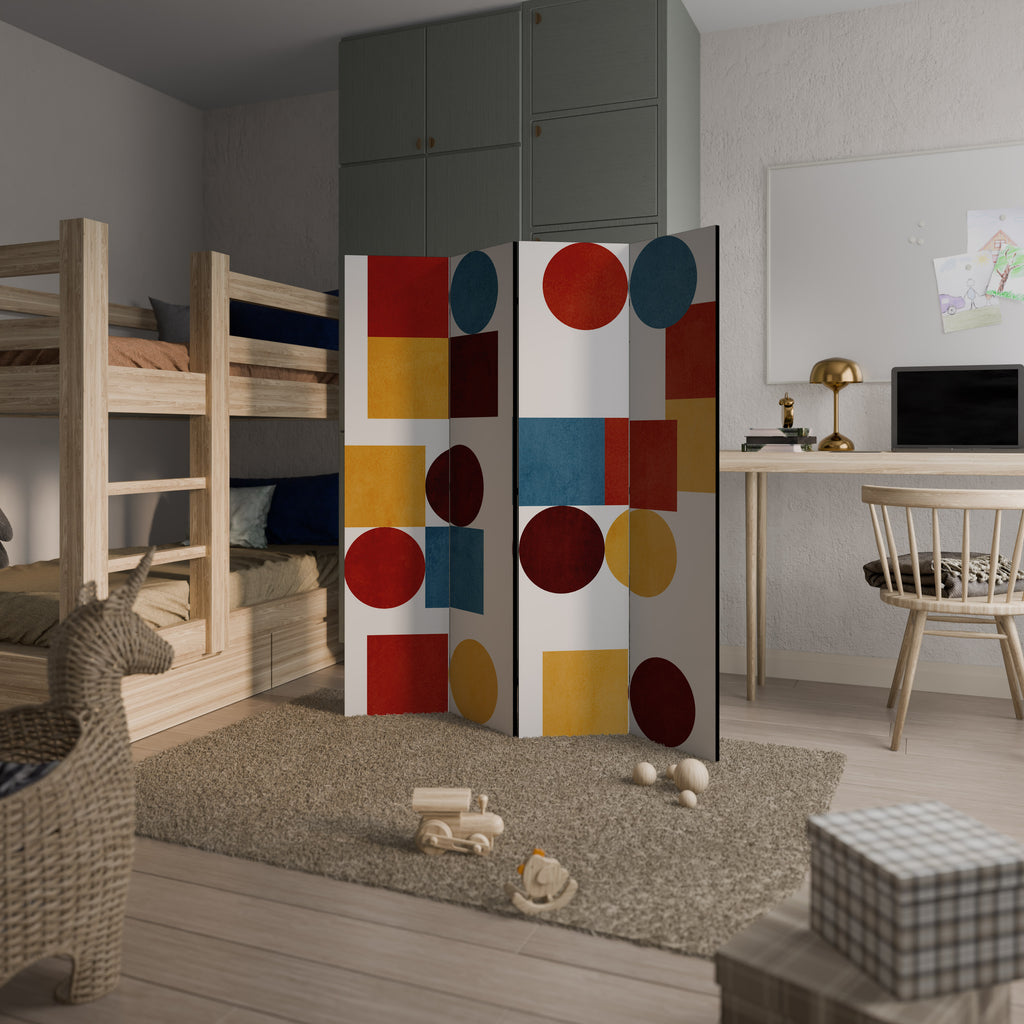 GEOMETRIC PUZZLE 4dílný paraván