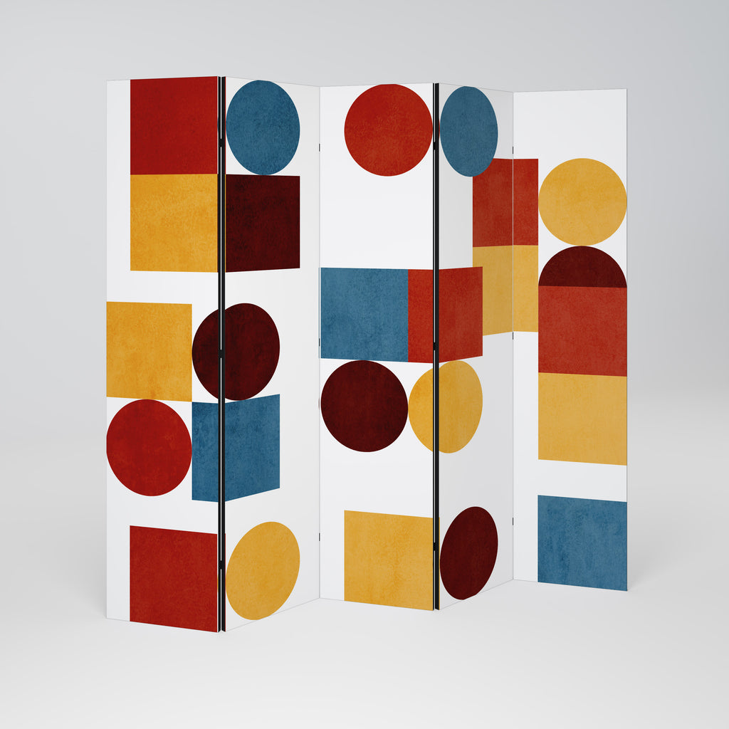 GEOMETRIC PUZZLE 5dílný paraván
