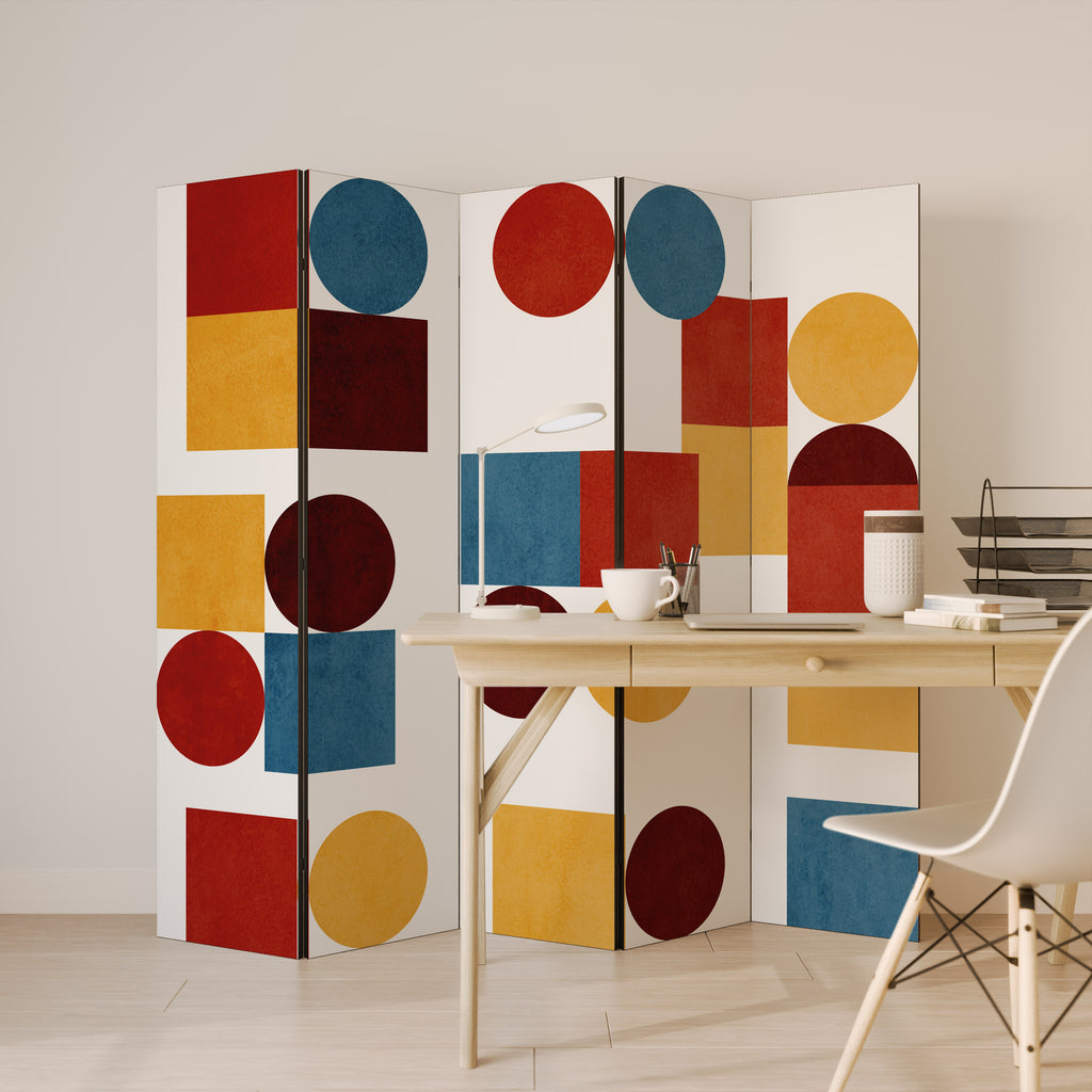 GEOMETRIC PUZZLE 5dílný paraván