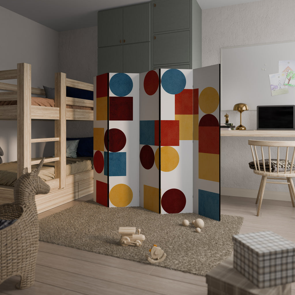 GEOMETRIC PUZZLE 5dílný paraván