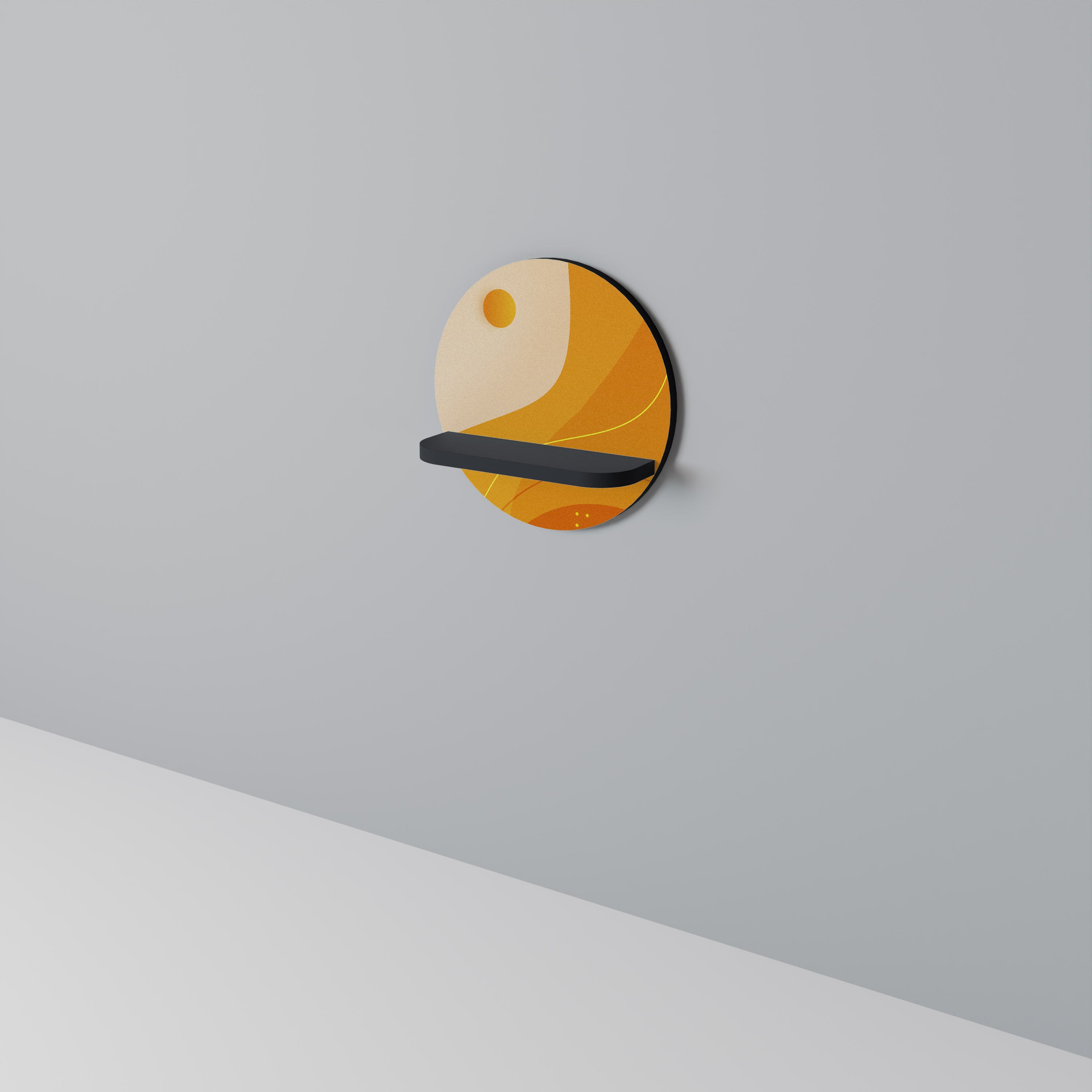 ORANGE ARRANGEMENT Art Shelf