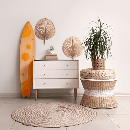 ORANGE ARRANGEMENT Dekorativní panel ve tvaru surfu
