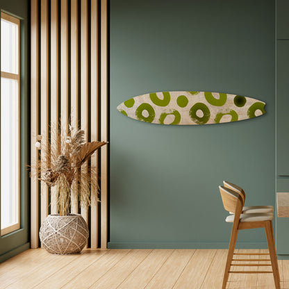 GREEN RHAPSODY Dekorativní panel ve tvaru surfu