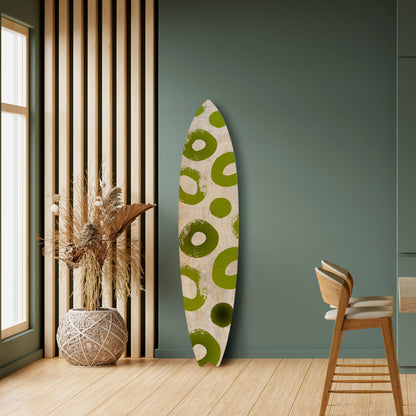 GREEN RHAPSODY Dekorativní panel ve tvaru surfu