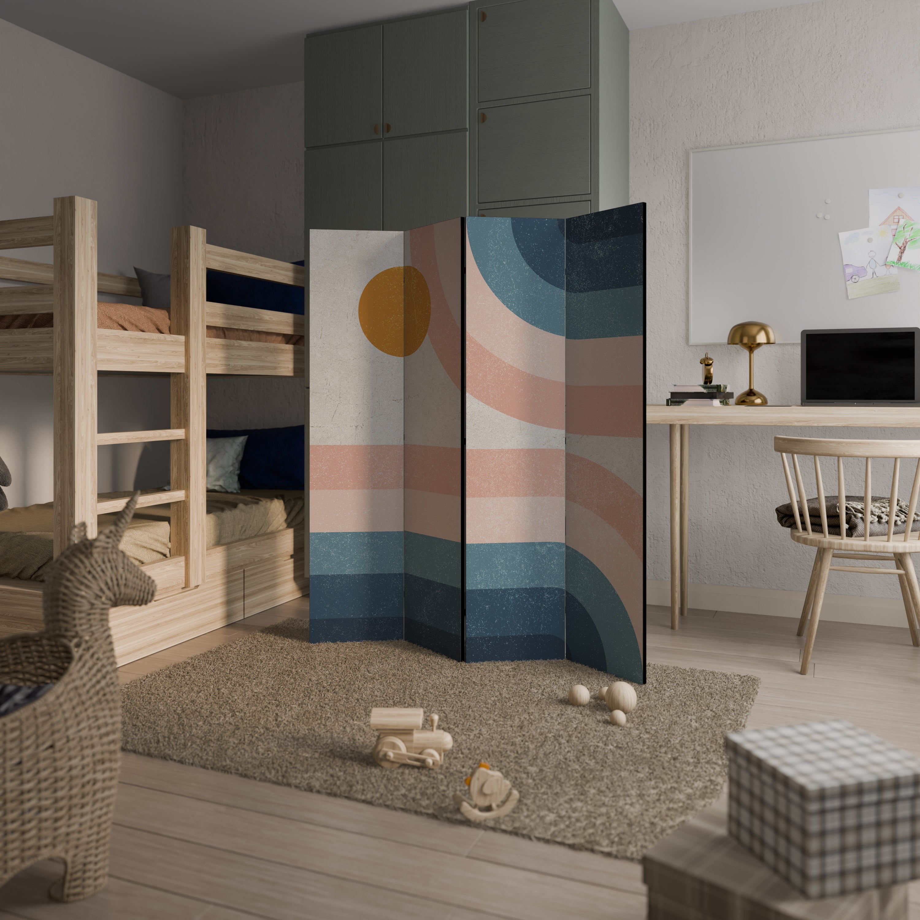 TWO HALVES 4dílný paraván