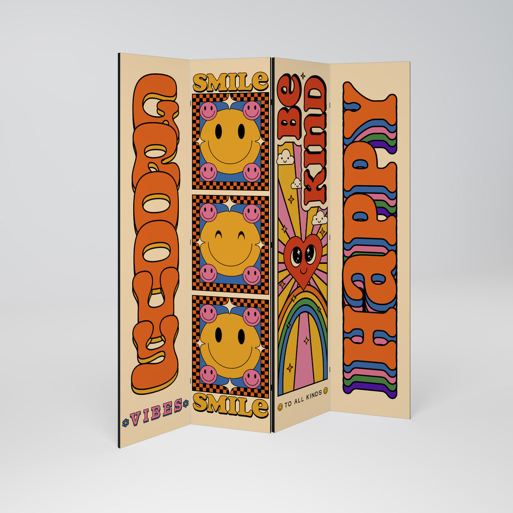 GROOVY POSTERS 4dílný paraván