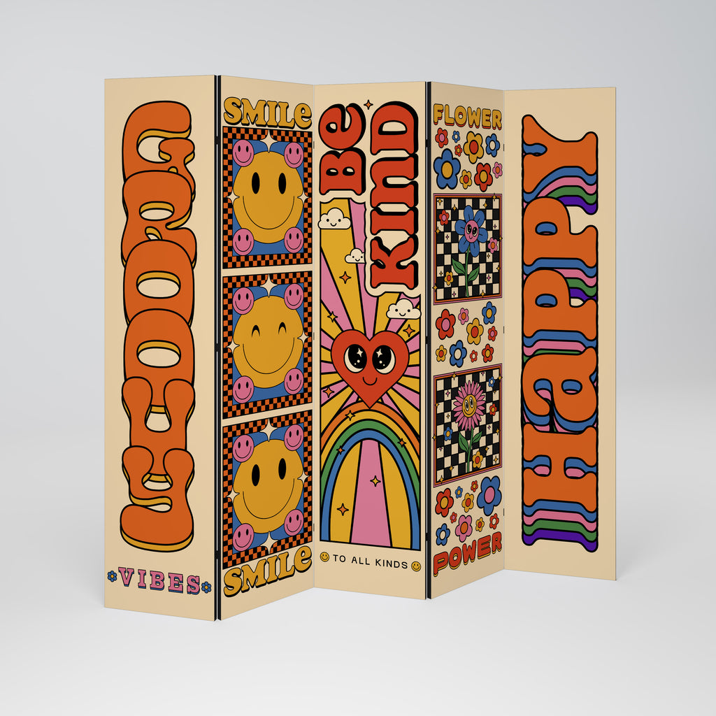 GROOVY POSTERS 5dílný paraván