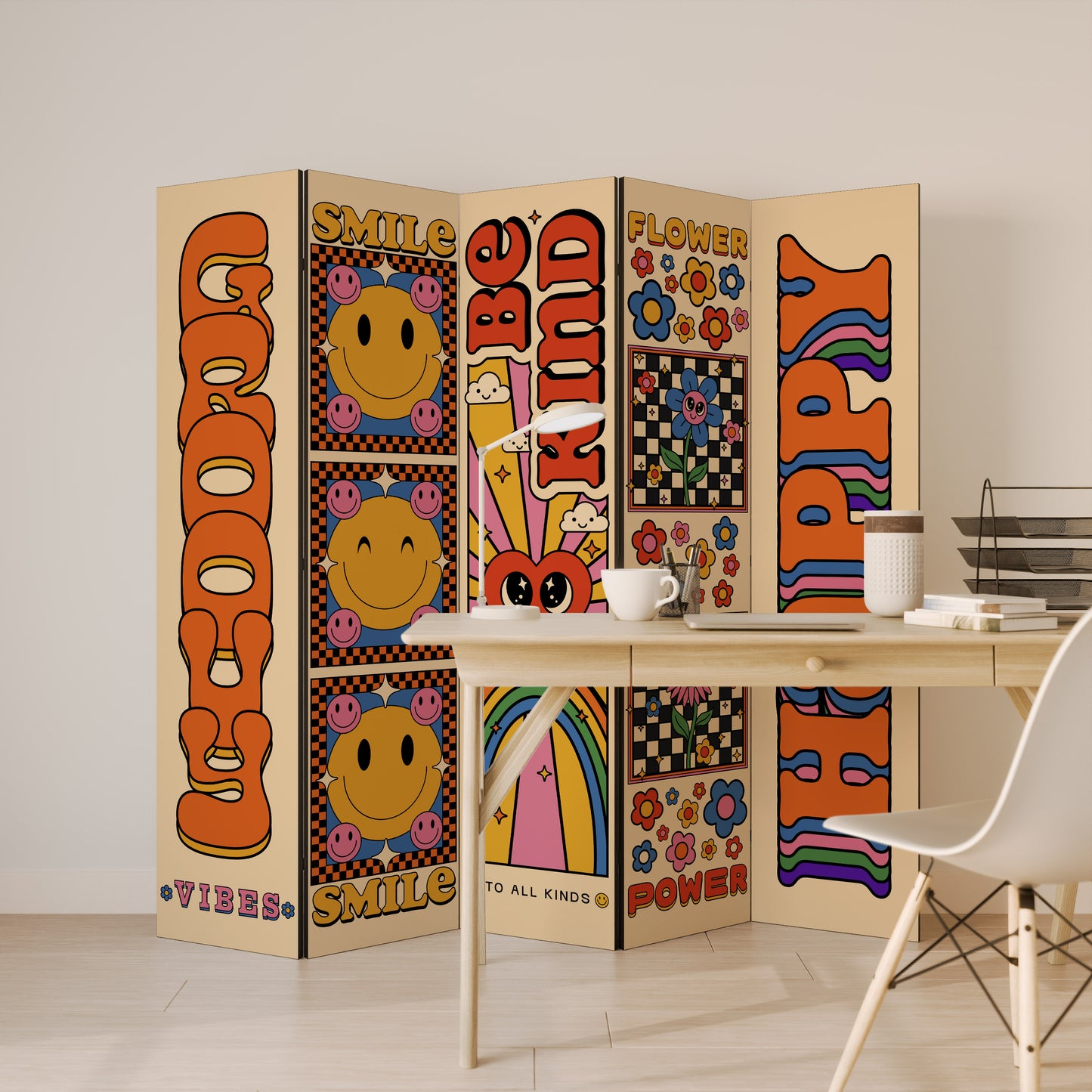 GROOVY POSTERS 5dílný paraván
