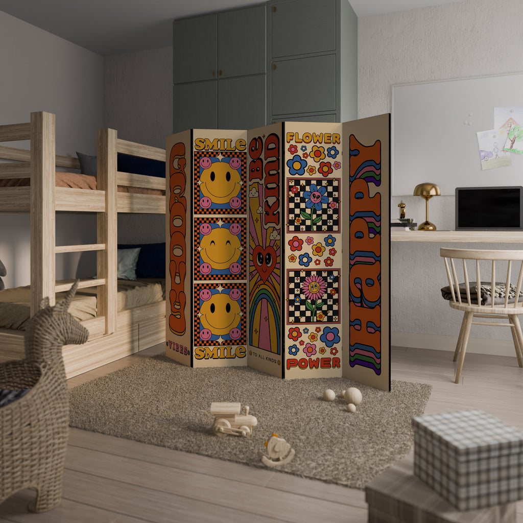 GROOVY POSTERS 5dílný paraván