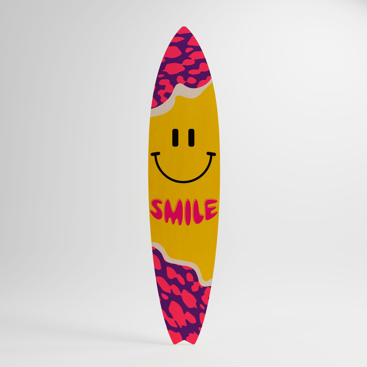 KEEP SMILING Dekorativní panel ve tvaru surfu