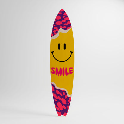 KEEP SMILING Dekorativní panel ve tvaru surfu