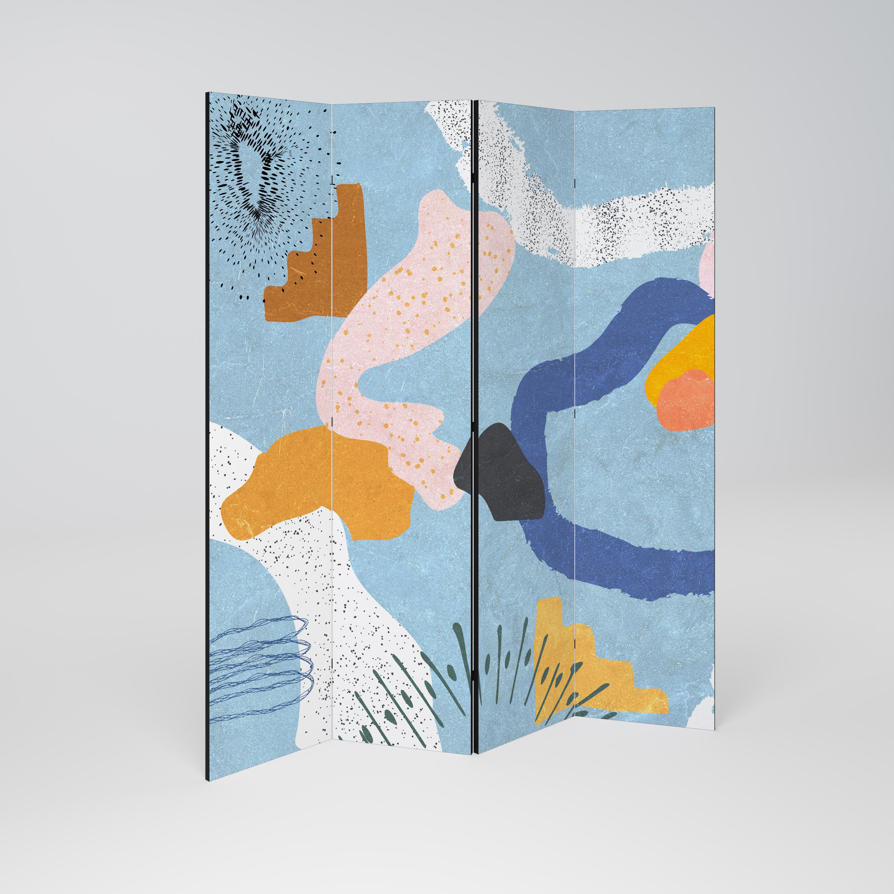 DREAMY SWIRLS 4dílný paraván