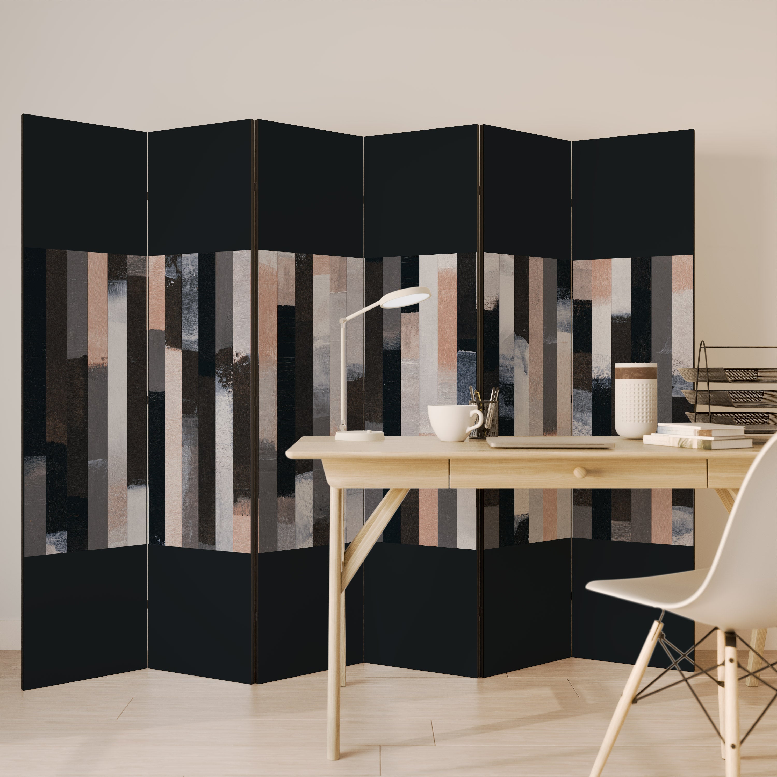 COLLAGE OF RECTANGLES 6-Panel Room Divider