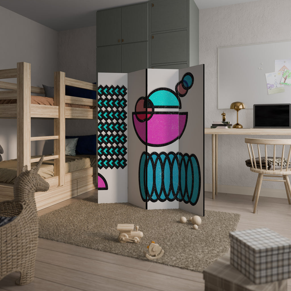 GEOMETRIC RHAPSODY 4dílný paraván