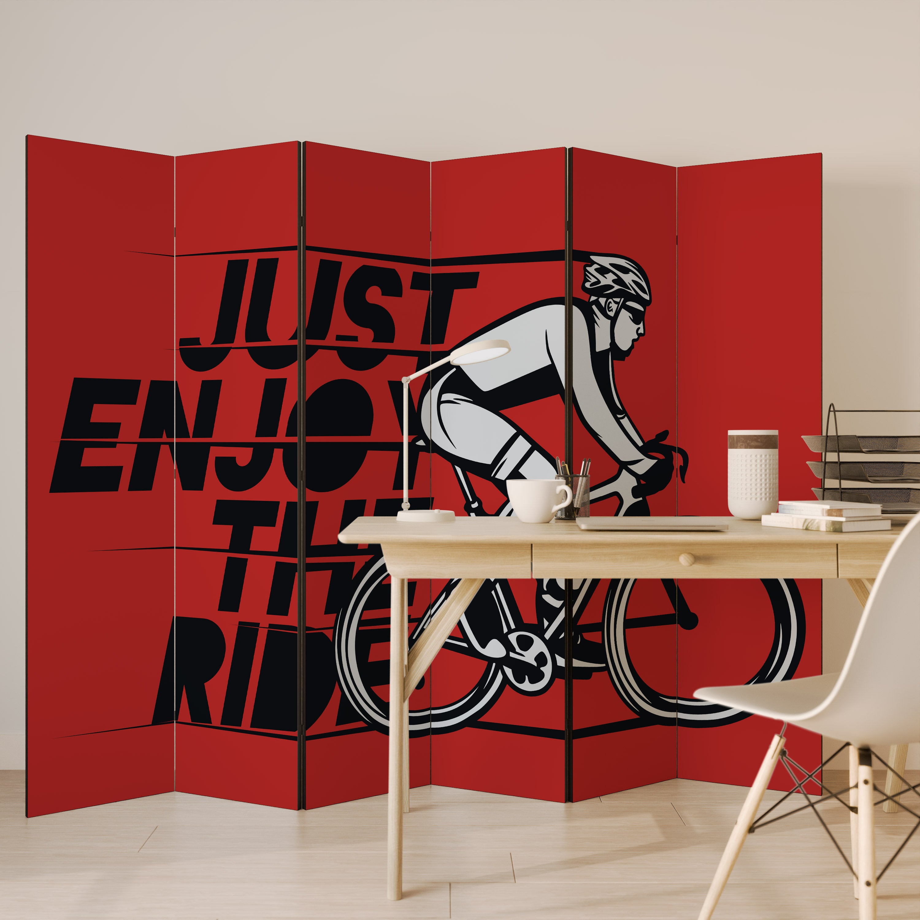 ENJOY THE RIDE 6-Panel Room Divider