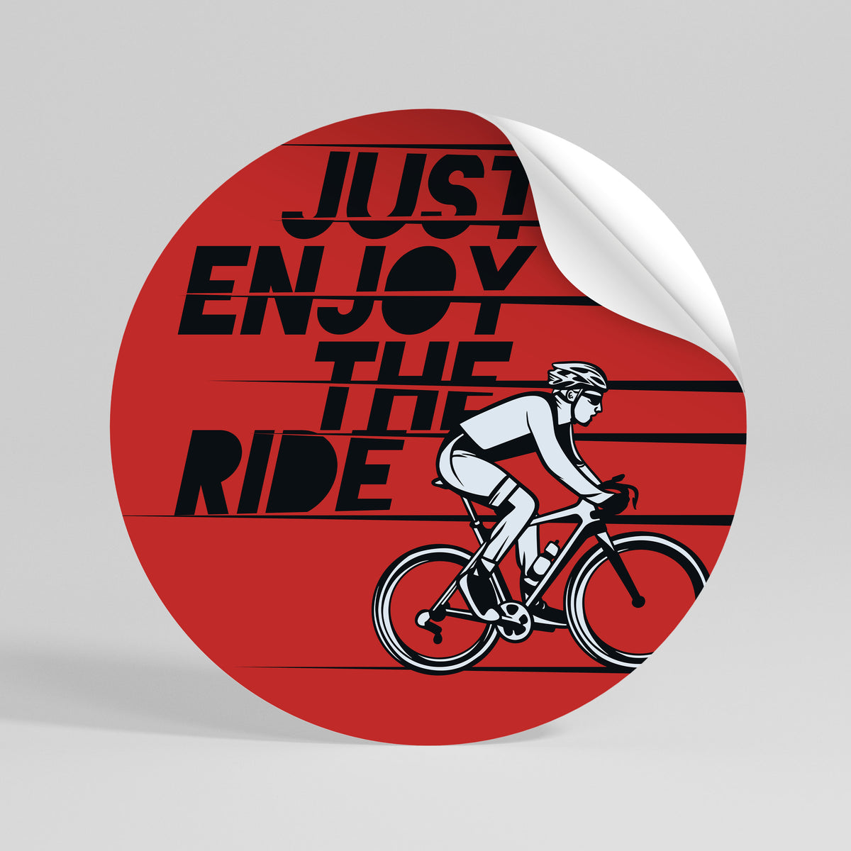 ENJOY THE RIDE Kulatá samolepka